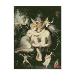 Titania Awakes, Surrounded by Attendant Postcard