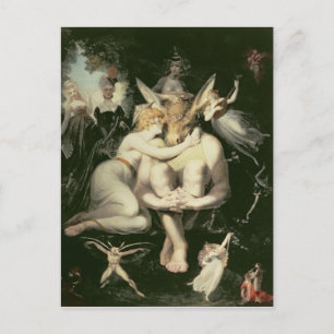 Titania Awakes, Surrounded by Attendant Postcard