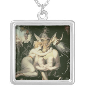 Titania Awakes, Surrounded by Attendant Silver Plated Necklace