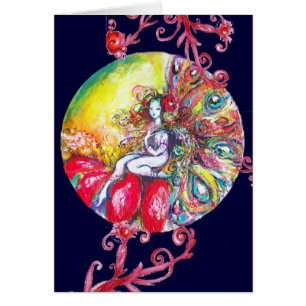 TITANIA / Flower Fairy Sitting on a Red Flower