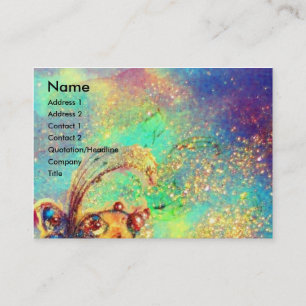 TITANIA / MAGIC BUTTERFLY PLANT IN GOLD SPARKLES BUSINESS CARD