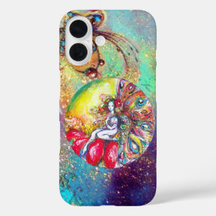 TITANIA / MAGIC BUTTERFLY PLANT IN GOLD SPARKLES iPhone 16 CASE