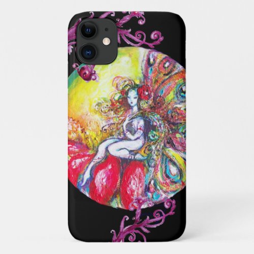 TITANIA SITTING ON A RED FLOWER iPhone 11 CASE