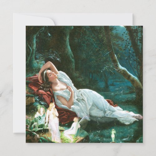 Titania Sleeping in the Moonlight _ Simmons Art Invitation