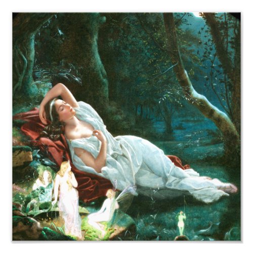 Titania Sleeping in the Moonlight Simmons Fae Art Photo Print