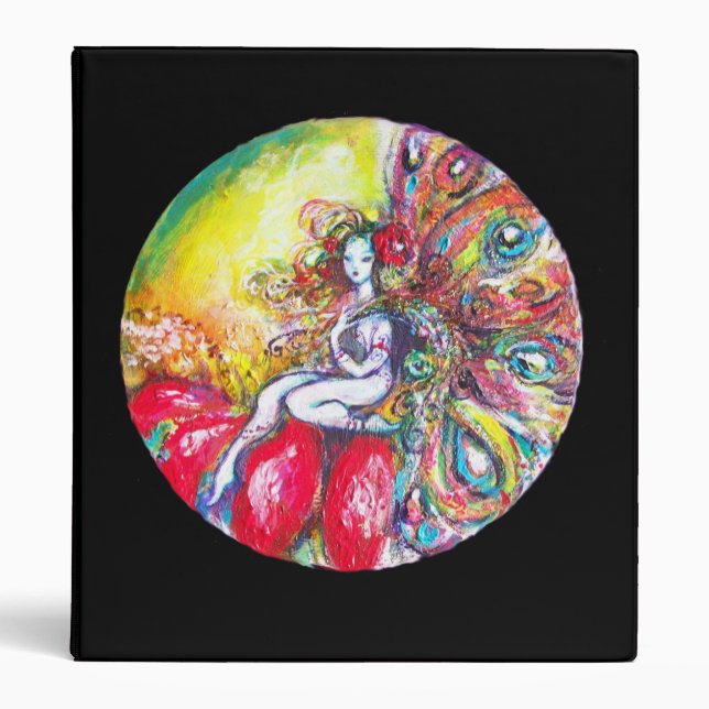 TITANIA yellow red  blue black 3 Ring Binder (Front)