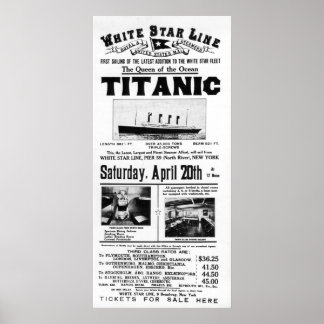 Titanic 3rd Class Advertising Poster