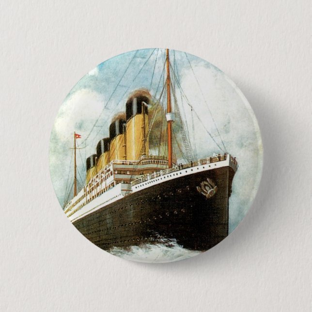 Titanic at Sea Button (Front)