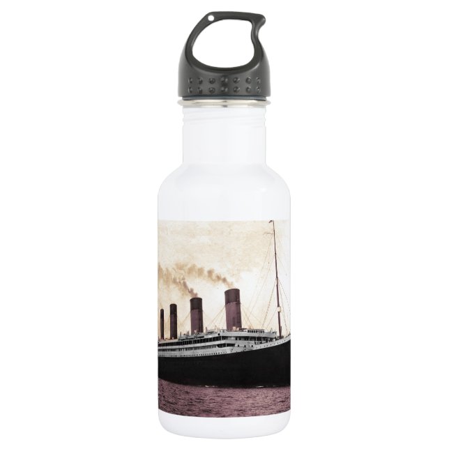 Titanic at Sea Stainless Steel Water Bottle (Front)