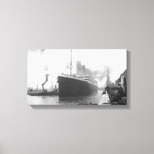Titanic at the docks of Southampton Canvas Print