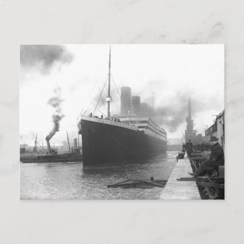 Titanic at the docks of Southampton Postcard