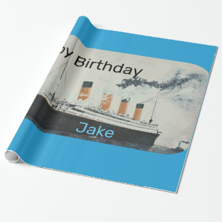 TITANIC Birthday Party Name Wrapping Paper