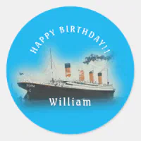 White Star Line (To customize) Oval Sticker, Zazzle