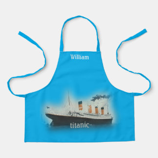 Titanic Blue White Star Line Ship Apron