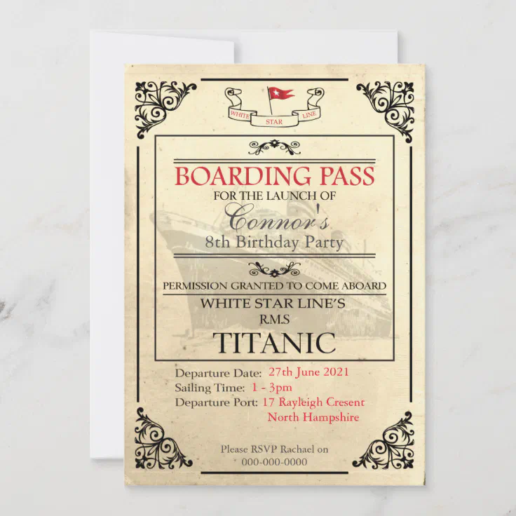 titanic themed birthday party