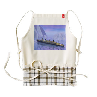 Titanic boat sinking - 3D render Zazzle HEART Apron