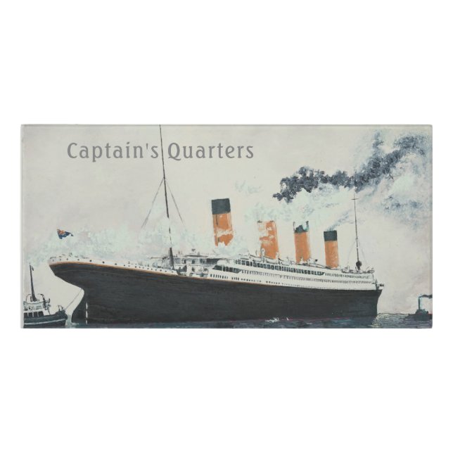 Titanic Captain's Quarters Door Sign (Classic Front)
