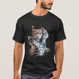 Titanic Cat In Space For Cat T-Shirt