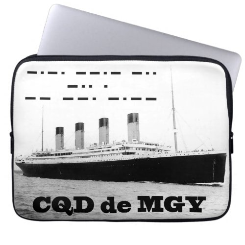 Titanic CQD de MGY Wireless Distress Signal Laptop Sleeve