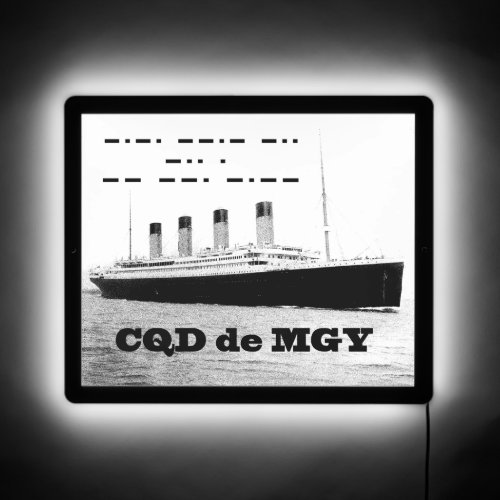 Titanic CQD de MGY Wireless Distress Signal LED Sign