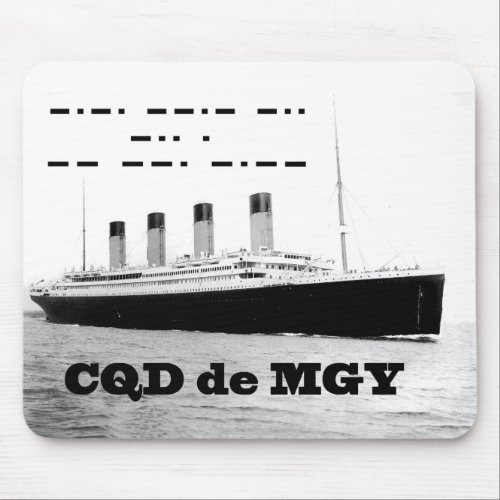 Titanic CQD de MGY Wireless Distress Signal Mouse Pad