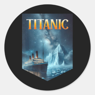 Titanic Cruise Ship Iceberg 1912 Rms Voyage Men Wo Classic Round Sticker