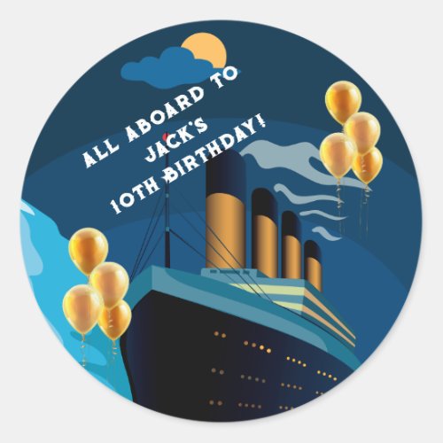 Titanic Cruise Ship Liner Classic Round Sticker