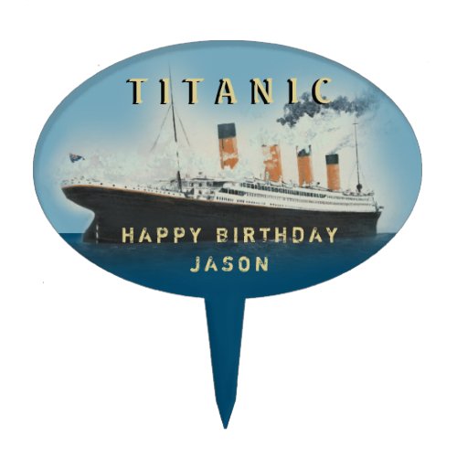 Titanic Custom Name Cake Topper