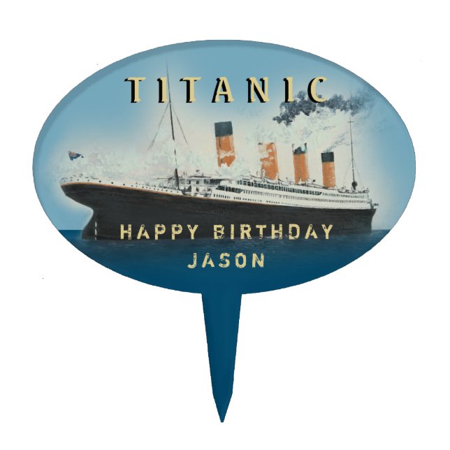 Titanic Custom Name Cake Topper (Front)