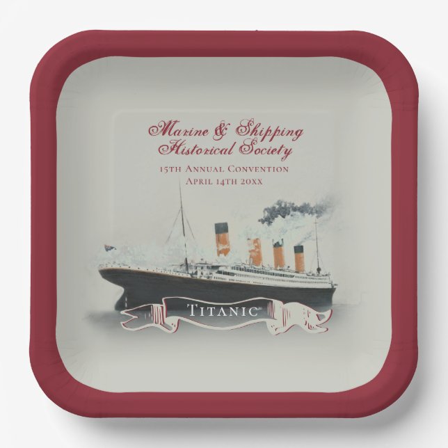  Titanic Event Paper Plates (Front)
