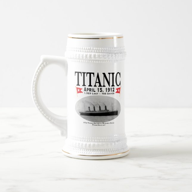 Titanic Ghost Ship Beer Stein (white) (Left)