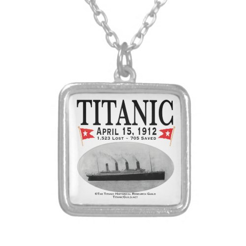 Titanic Ghost Ship Silver Plated Necklace white