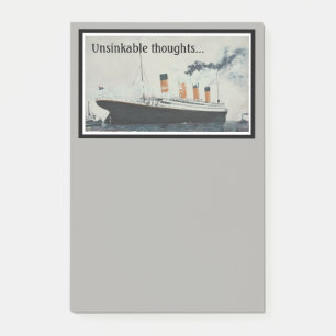 TITANIC Grey Ship Post-it Notes