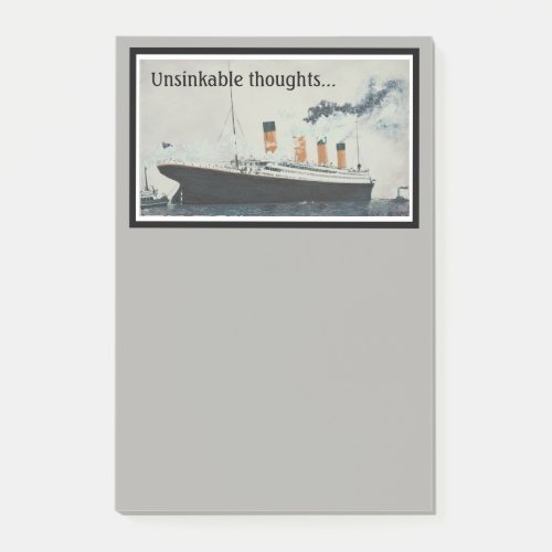 TITANIC Grey Ship Post_it Notes