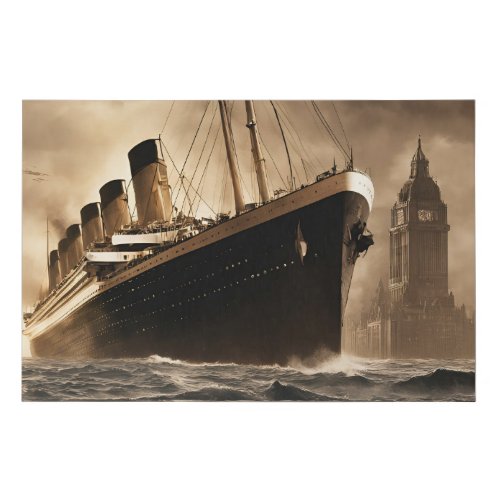 Titanic Histrorical Elegant Timeless  Faux Canvas Print