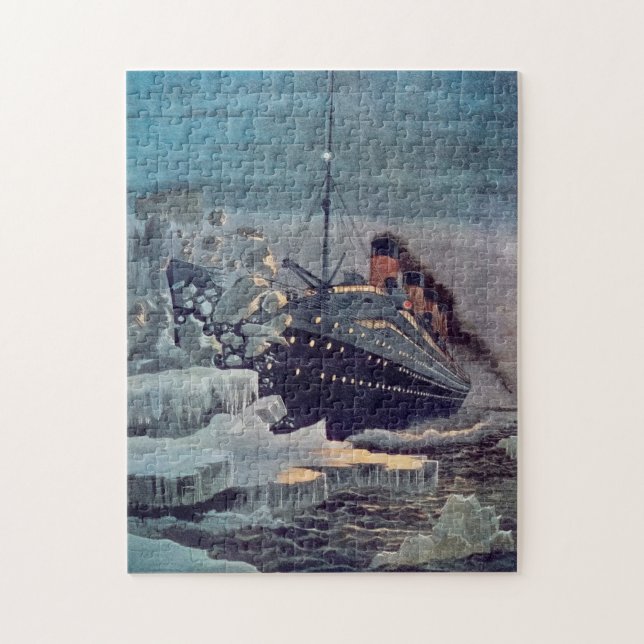 Titanic Hits Iceberg Jigsaw Puzzle (Vertical)