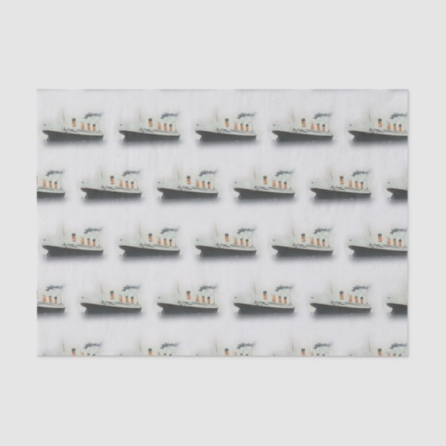 Titanic Iceberg Grey Decoupage Ship Tissue Paper (Front)