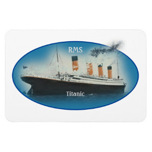 Titanic Maritime Blue White Star Line RMS Ship Magnet