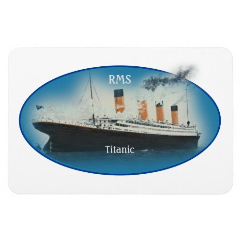 Titanic Maritime Blue White Star Line RMS Ship Magnet