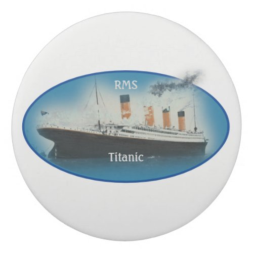 Titanic Maritime Blue White Star Line Ship Eraser