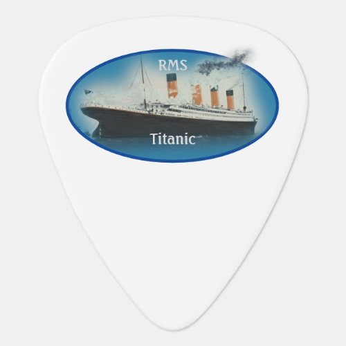 Titanic Maritime Blue White Star Line Ship Guitar Pick