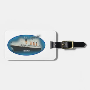 Titanic Maritime Blue White Star Line Ship Luggage Tag