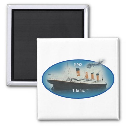 Titanic Maritime Blue White Star Line Ship Magnet