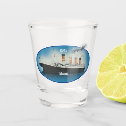 Titanic Maritime Blue White Star Line Ship Shot Glass