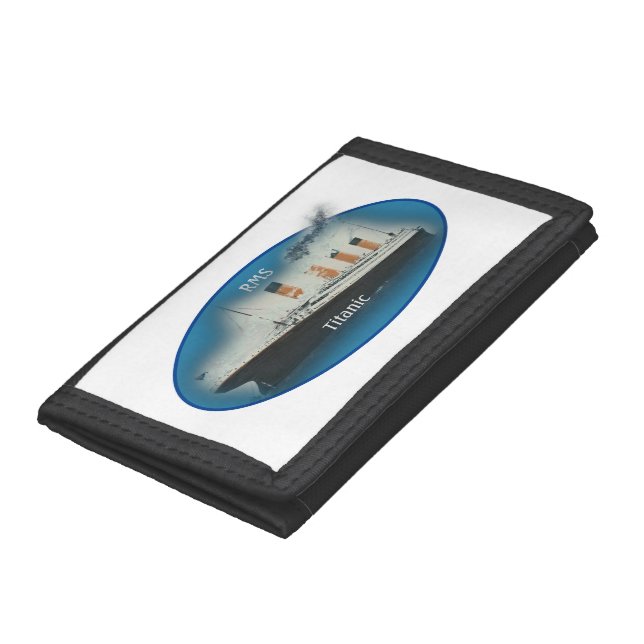 Titanic Maritime Blue White Star Line Ship Trifold Wallet (Bottom)