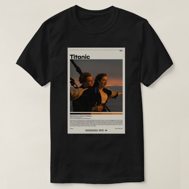 Titanic Movie Poster Print Poster T-Shirt (Design Front)