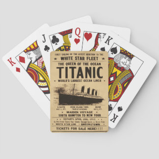 Titanic Newspaper Poker Cards