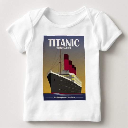 Titanic Ocean Liner Art Deco Print Baby T-Shirt