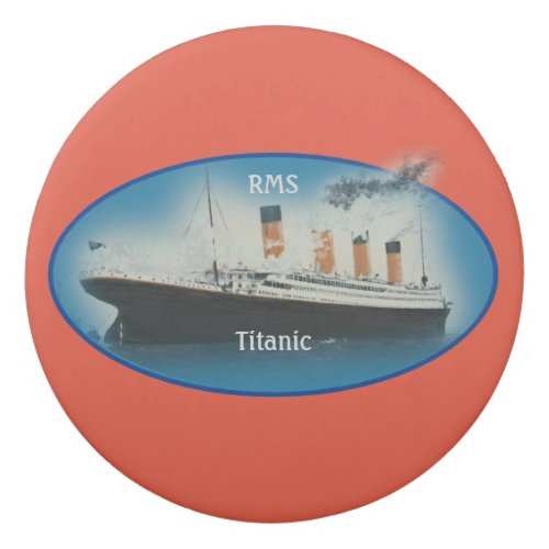 Titanic Orange Maritime White Star Line Ship Eraser