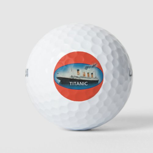 Titanic Orange Maritime White Star Line Ship Golf Balls